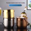 ZISIZ Hammered Gold Portable Ice Bucket