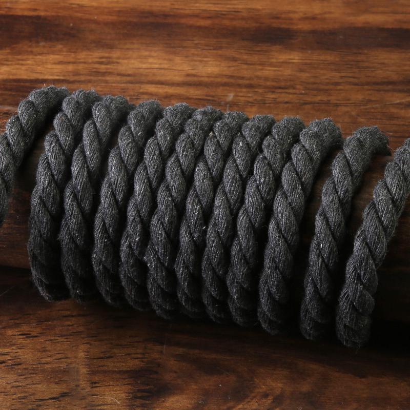 Sturdy Handmade Three-Strand Cotton-Hemp Rope for DIY Projects - Thick White Binding or Air Conditioner Water Pipe