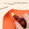 8 In 1 Leather Sewing Awl Wood Handle Leather Stitching Awl Leathercraft Hole Punch Tool for Leather Sewing Stitching