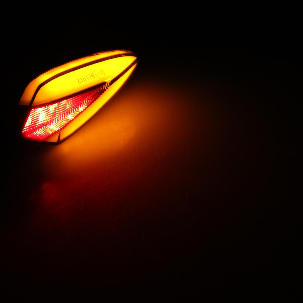 2 x Universal Front Motorcycle Amber LED Indicator Blinker Light Lamp