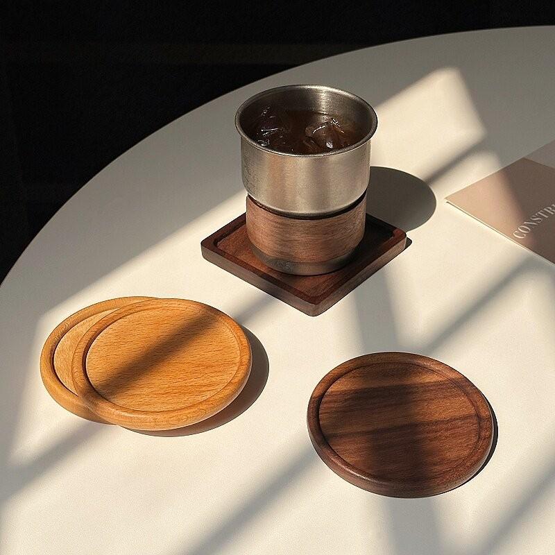 Runde Holzscheibe Tassenuntersetzer Untersetzer Für Tee Kaffee Tassen Getränkehalter Für DIY Geschirr Dekoration Langlebig Küche Dekoration Zuhause