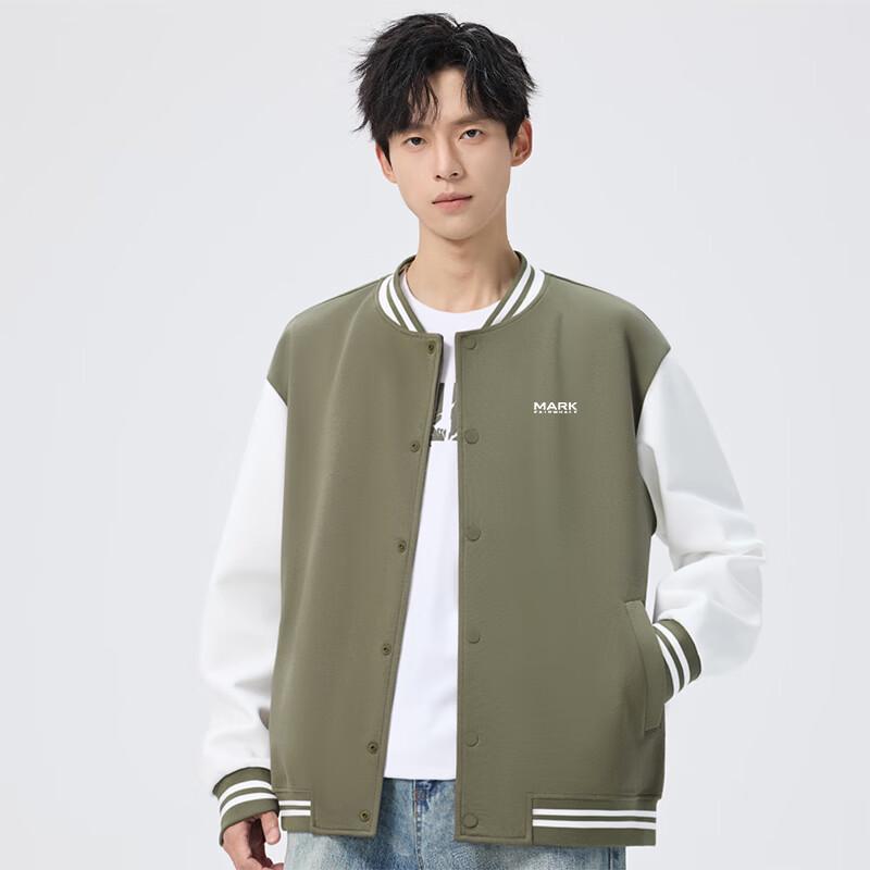 Mark Hua Fei Men's Loose-Fit Korean Style Baseball Jacket