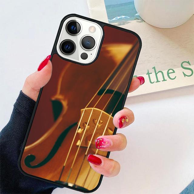 Violin and Musical Note Coque Shell For iPhone 17 Air 15 16 14 13 12 Pro Max 11 Pro Max Plus Phone Case Cover