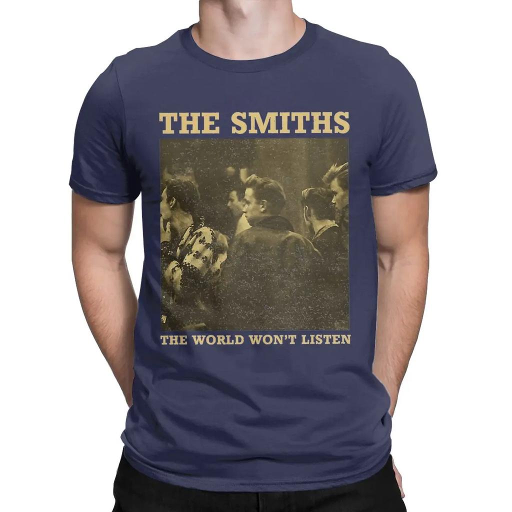 Fashion The Smiths The World World Won't Listed T-Shirts Men O Neck Pure Cotton T Shirts Short Sleeve Tee Shirt Gift Clothes