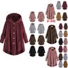 Cozy Women Winter Solid Fluffy Coat Overcoat With Button Jacket And Loose Sweater