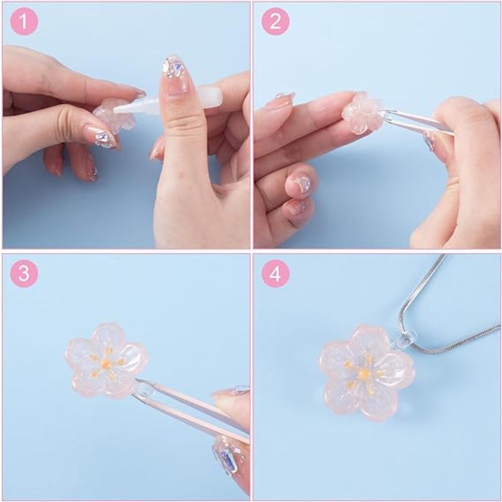 500 Pcs Transparent Clear Cabochon Pendants Flat Pad Pendants Bails  for Jewelry Pendant Making