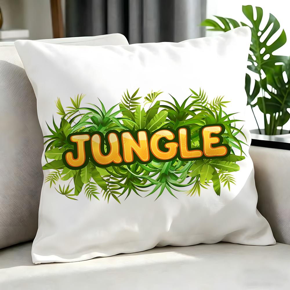 Indie Jungle Cushion Cover Cushion Cover Set 4Pcs 50X50 45X45 40X40 Pillowcase Decorative Sofa Home Decor