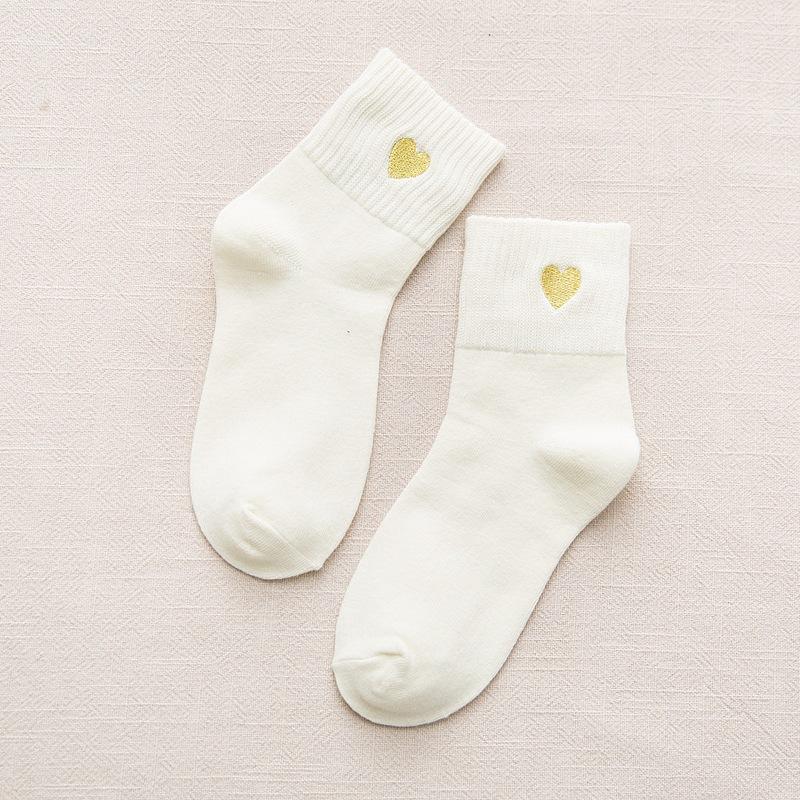 20 Spring And Summer Thin Cass Socks, Women'S Japanese Vertical Striped Glass Silk Medium Tube Socks, Fashionable Color Matching Women'S Socks