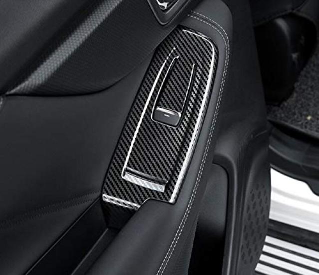 Famous Door Window Button Switch Cover Garnish Fiber for Forester SK Series 2018 and Car (Carbon Pattern) (5th Generation, Later)