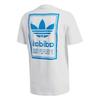 Adidas Originální Vintage 3-pruhy Retro Sportovní tričko s krátkým rukávem a kulatým výstřihem Pánské topy Bílé DJ2716