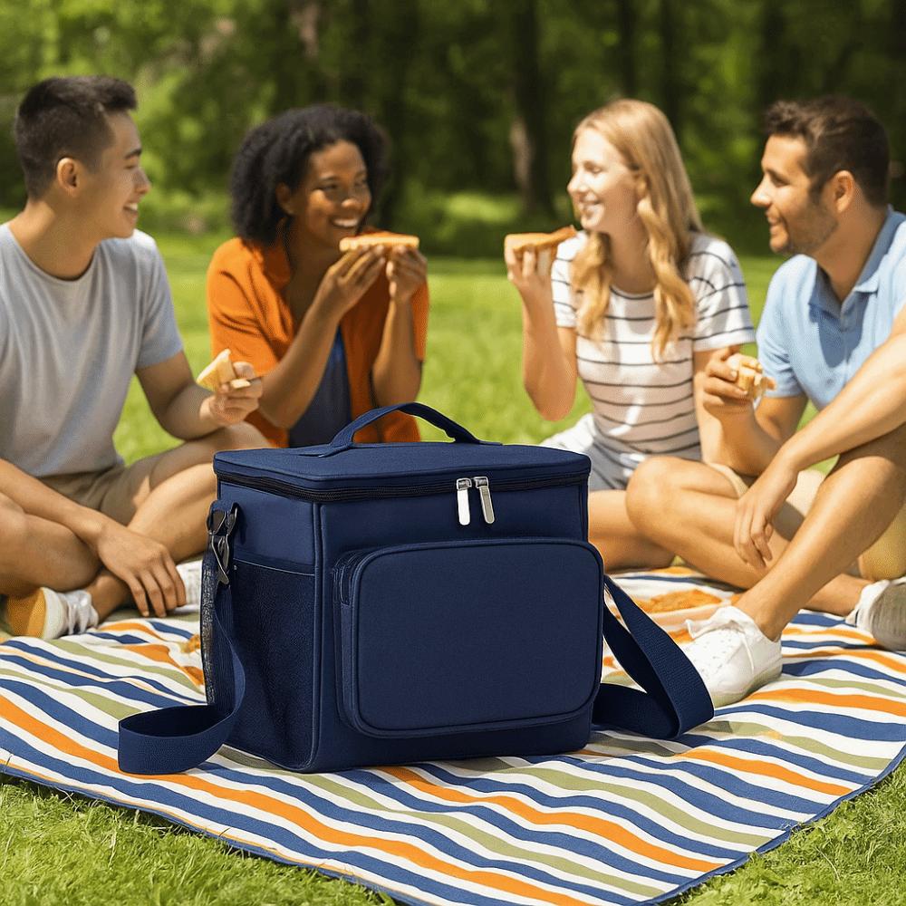 Geantă de picnic portabilă Pânză Oxford Geantă de prânz Geantă termoizolantă multifuncțională Student