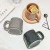 Hand-Textured Ceramic Mug with Lid and Spoon