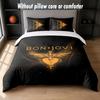 Set Biancheria da Letto Design Bon Jovi 1 Copripiumino + 2 Federe Morbido Traspirante Biancheria da Letto per la Casa