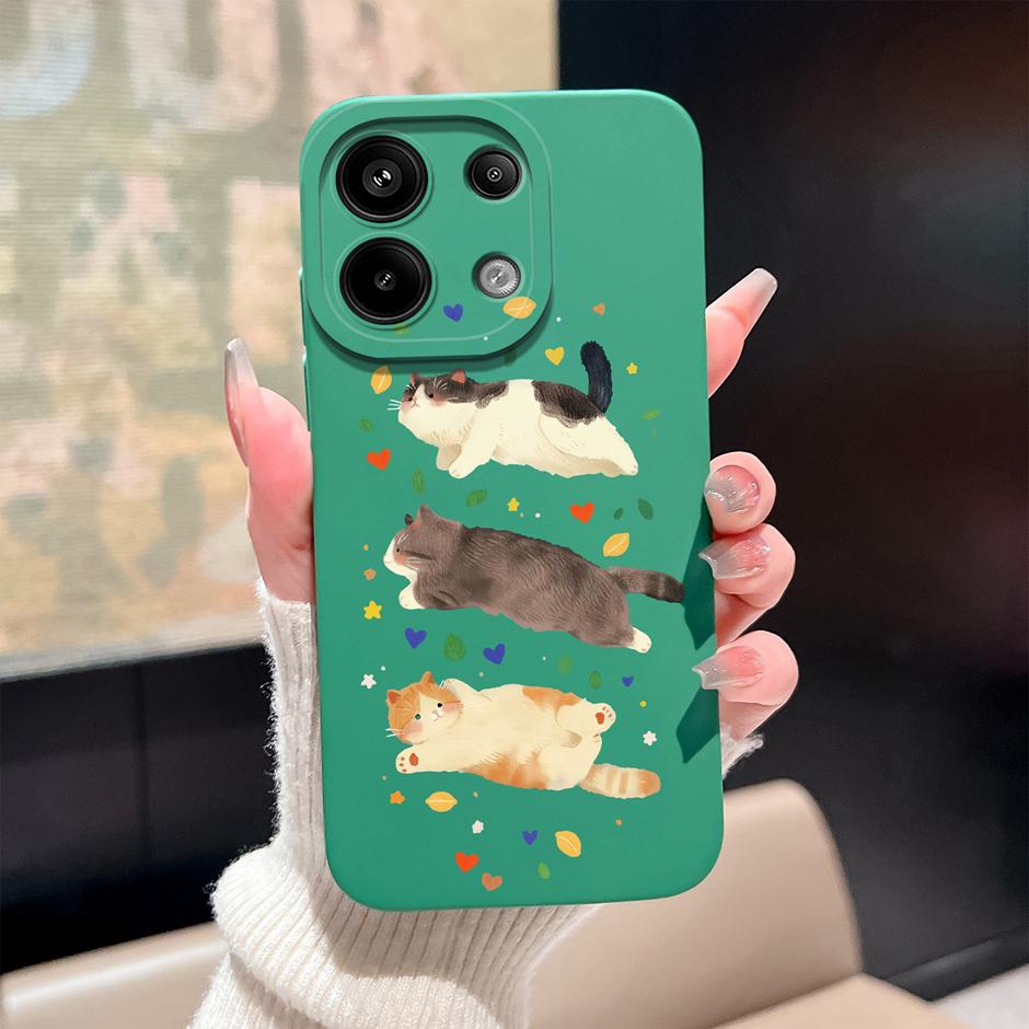 Case For Redmi Note13 13Pro 13 Pro+ Oil Painting Flower Anti-fall Minimalist Protector For Xiaomi Redmi Note 13 Pro Plus Funda