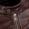 Black Men Leather Jacket Slim Fit Vintage Yellow/Red Brown Genuine Cow Men's Motorcycle Coat Biker Clothes Spring Autumn
