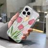 Transparent Tulip Flower and Star TPU Silicone Phone Case For iPhone 17 16 15 Pro Max 14 13 12 11 7 8 Plus XS X XR Air 17E Cover