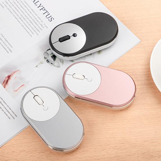 M1 Wireless Mouse Aluminum Alloy Frame Ultra-thin Mini 2.4GHz Rechargeable Silent Mouse