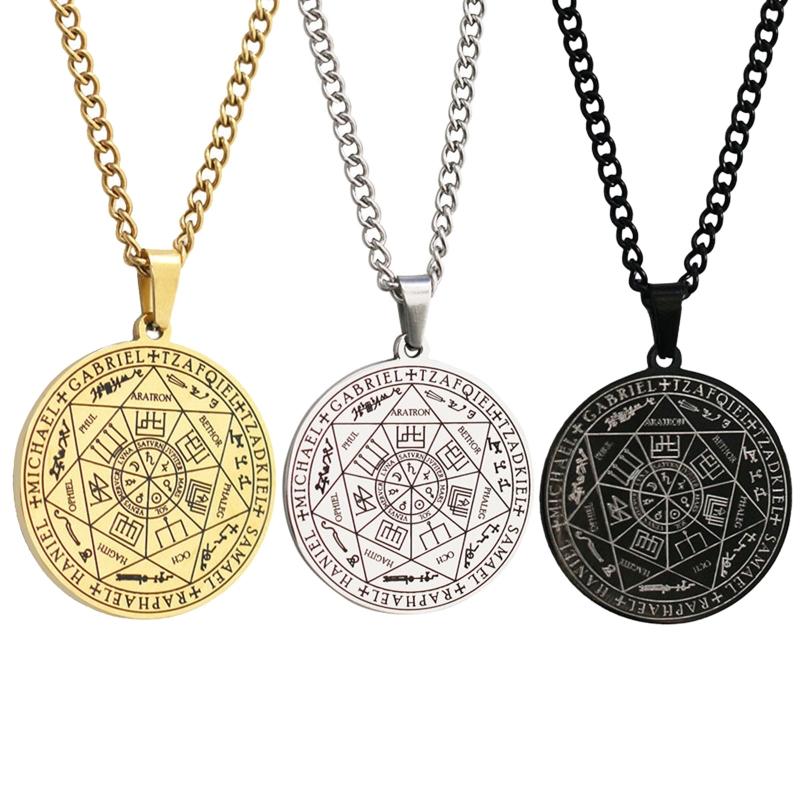 Herren Metatron Würfel Sieben Erzengel Anhänger Heilige Geometrie Siegel Salomons Anhänger Tetragrammaton Engel