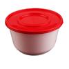 Recipiente de Plástico Redondo Descartável para Alimentos com Tampa