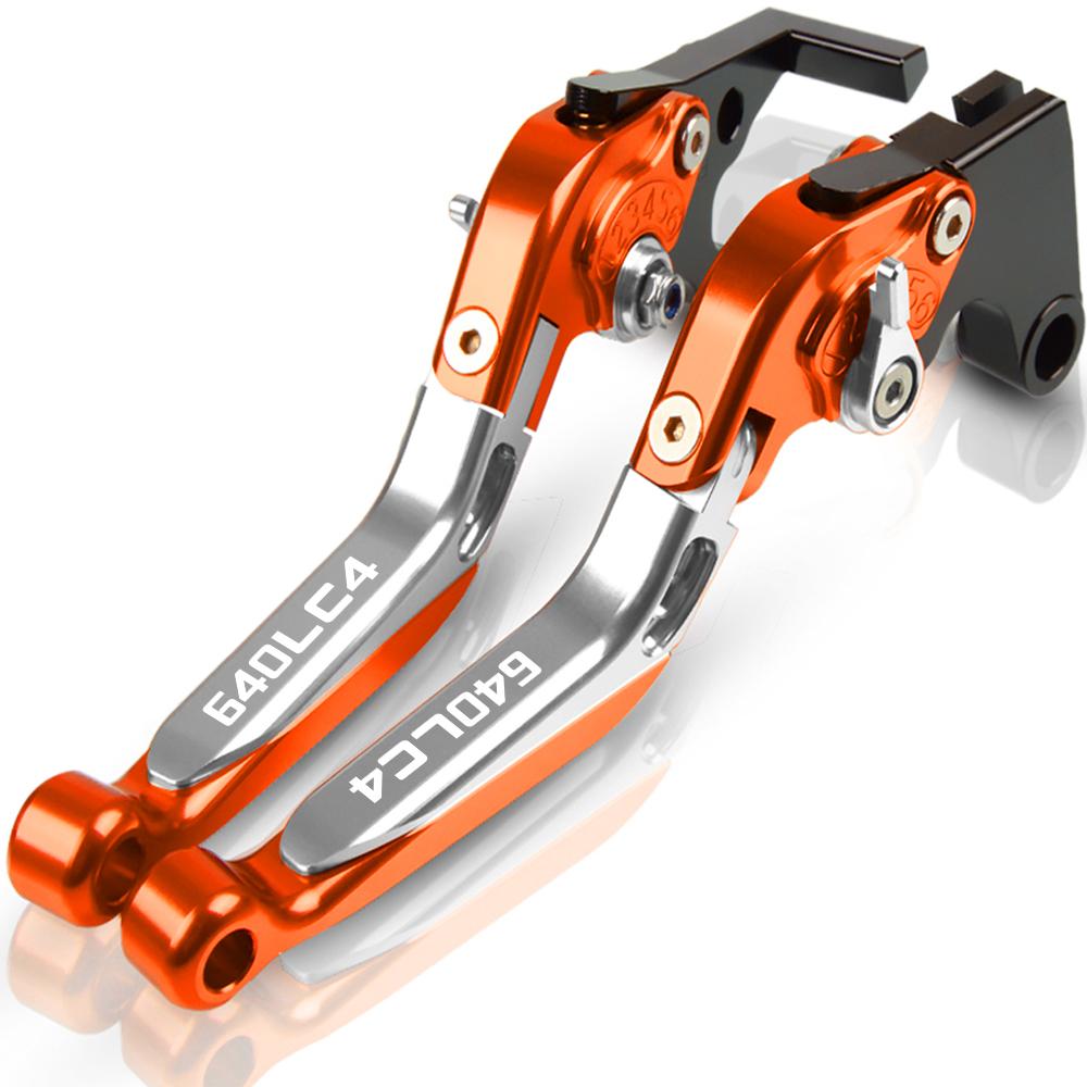 Motorcycle CNC Adjustable Extendable Foldable Brake Clutch Levers 640 LC4 Accessories For 640LC4 2003 2004 2005
