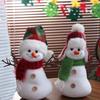 Cute Plush Snowman Doll Toy Sitting Merry Christmas Decorations  Home Decoration