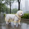Dog Raincoat with Hood Clear Poncho, Waterproof EVA Rain Suit for Small Medium Dogs, Rainy Day Coat Pet Jacket And Leash Hole, Teddy Bichon