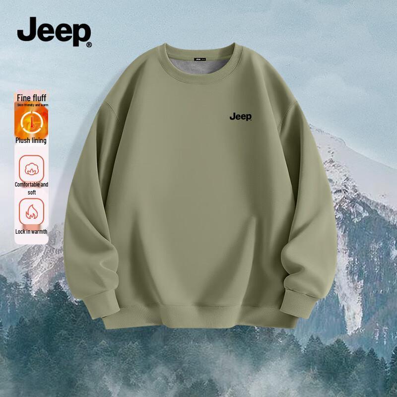 

JEEP Men s Heavyweight Fleece-Lined Pullover Sweatshirt L