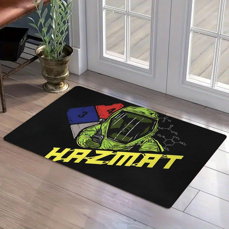 1pc Hazmat Suit Rug – Protective Gear Design, Soft Mat for Entryway, Living Room, Bedroom Door Mat Entrance