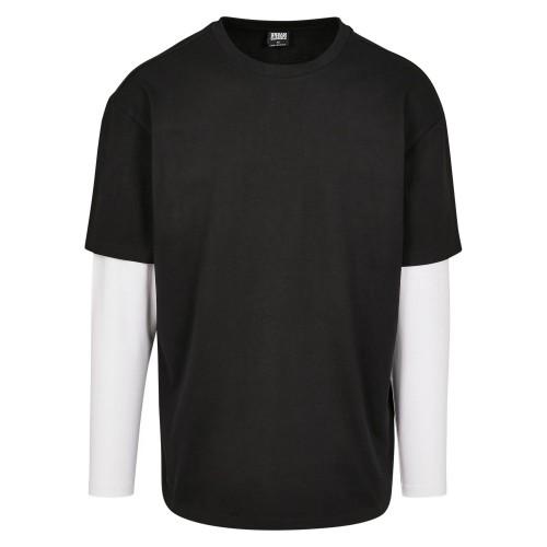 Urban Classics Mens Double Layer Oversized Long-Sleeved T-Shirt