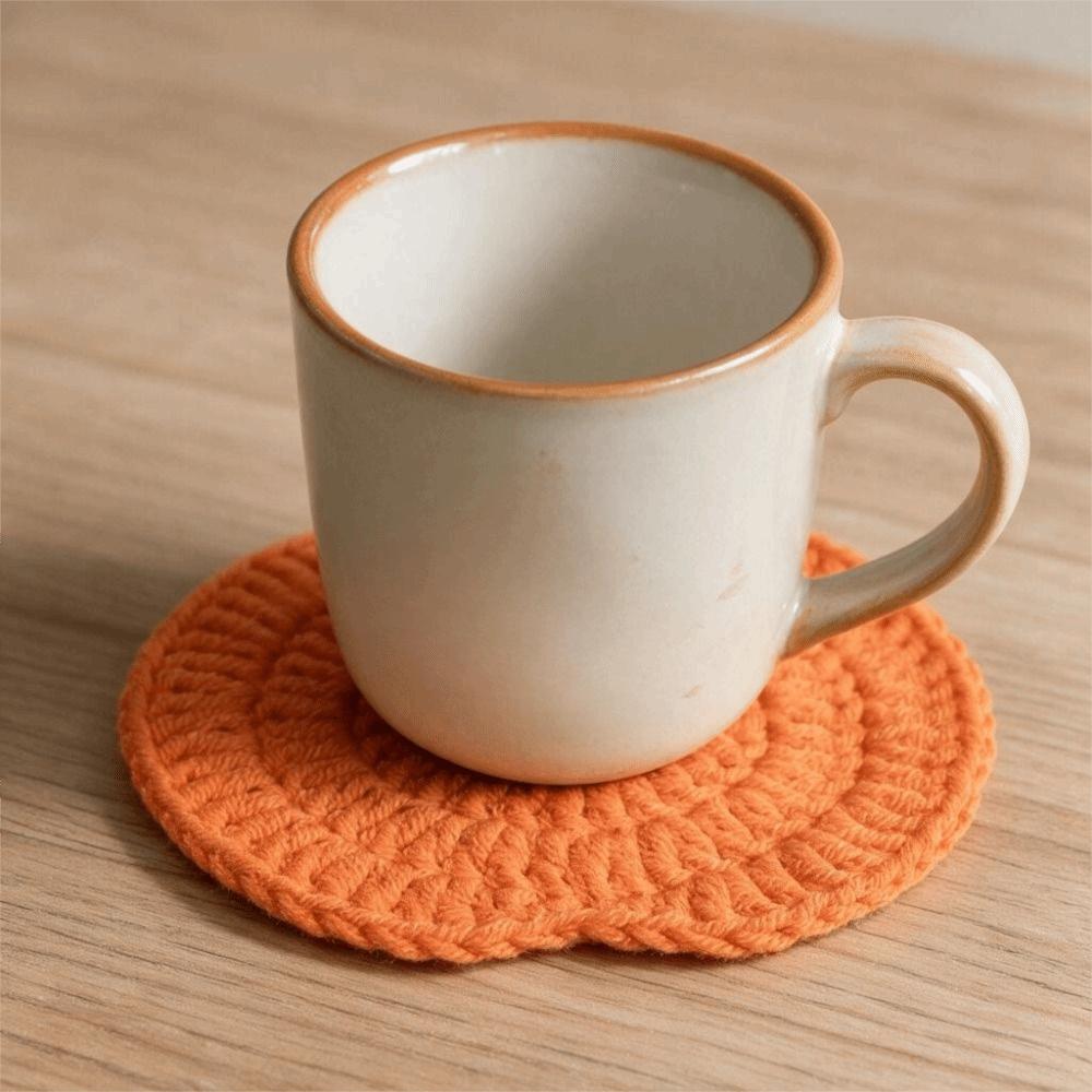 6 Piece Cartoon Drink Cup Mat Hand-woven Coffee Mug Mat Practical Heat Insulated Mat Farmhouse