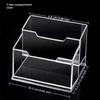 Transparent Acrylic Business Card Holder Large Capacity Smooth Surface Clear Card Organizer for Office Lobby Reception