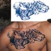 Herbal Flower Chest Tattoo Sticker, Big Chest Sticker, Juice Semi-Permanent Tattoo Sticker, Sweat-Proof Tattoo