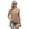 V-neck Solid Color Vest Loose Sleeveless T-shirt Casual Top