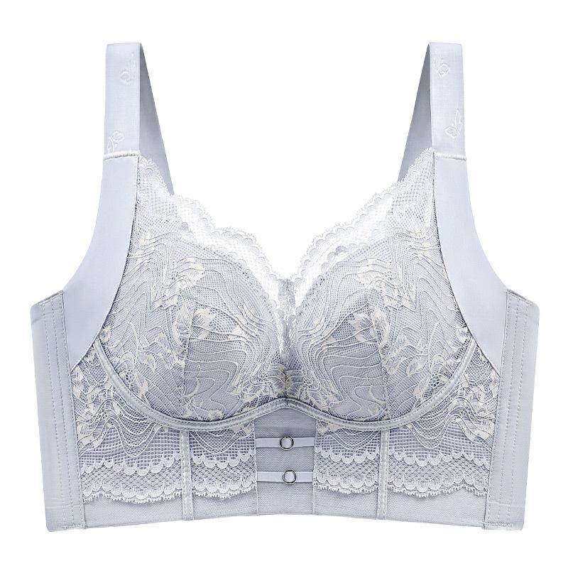 

Регулируемый бюстгальтер Женский кружевной бюстгальтер без бретелек Большой размер Тонкий собирающий бюстгальтер Сексуальное нижнее белье Бюстгальтер пуш-ап 46/105D синий