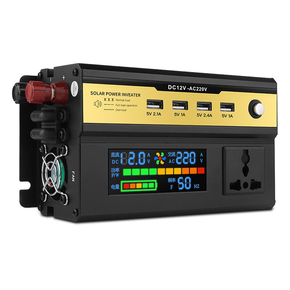 6000W Car Power Inverter LED Digital Modified Sinewave Inverter 12V To 220V Converter with AC