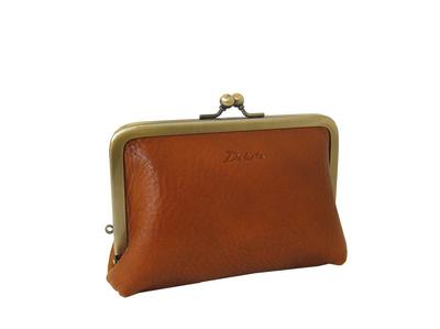 [Dakota] Clasp Wallet Genuine Leather Women's Camel DA-35883-45