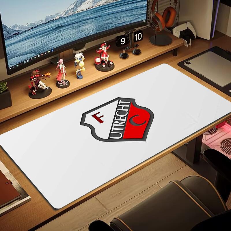 Football Club Utrecht Print  Cushion Non-slip Laptop Tablet Big Mousepad XXL Mat Mini PC Playmat With Lock edge