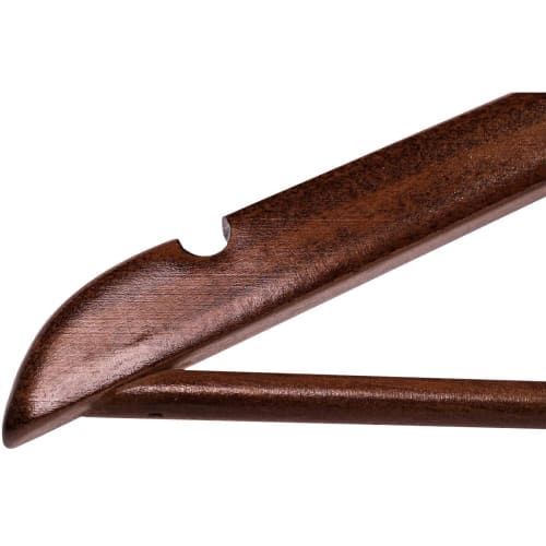 YAMLGHT Wooden Hangers, Natural Maple Wood for Suits, Shirts, Jackets, and Coats, with Thin Non-Slip Grooves, Anti-Deformation Trouser Rail, 360-Degre