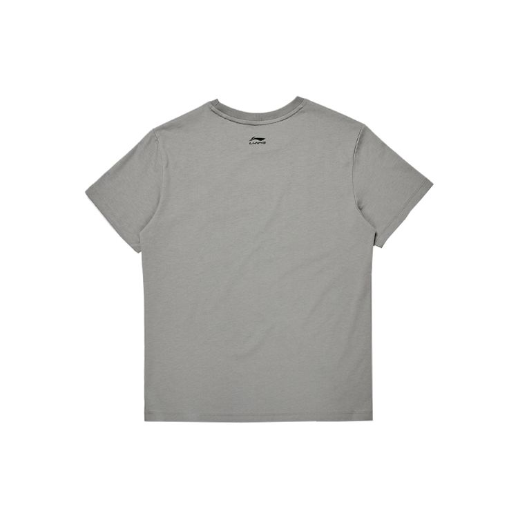 Li Ning X Disney Kollaboration Dumbo Serie Cartoon-Print Lockeres Sport-Kurzarm-T-Shirt Damen Tops Frostgrau AHSRA64-4