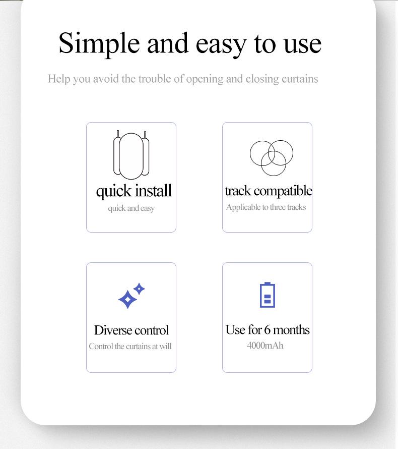 Tuya Smart Home WiFi ZigBee Voice-Controlled Electric Curtain Motor (Trackless)
