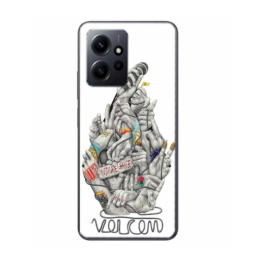 Volcom Logo Phone Case For Redmi Note 14 13 12 11 Pro Plus 14S 12S 11S 11T 11E 10S 9S 10 9 Pro Cover TPU Shell Coque