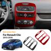 Voor Renault Clio 4 2013-2018 LHD RHD Koolstofvezel Sticker Centrale Bedieningspaneel Interieurlijst Zachte Auto Console Decoratie Lijst