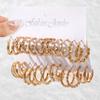 Simple Twisted C-shaped Stud Earrings Fashion Imitation Zircon Earrings Women's Elegant Daily Versatile Party Zircon