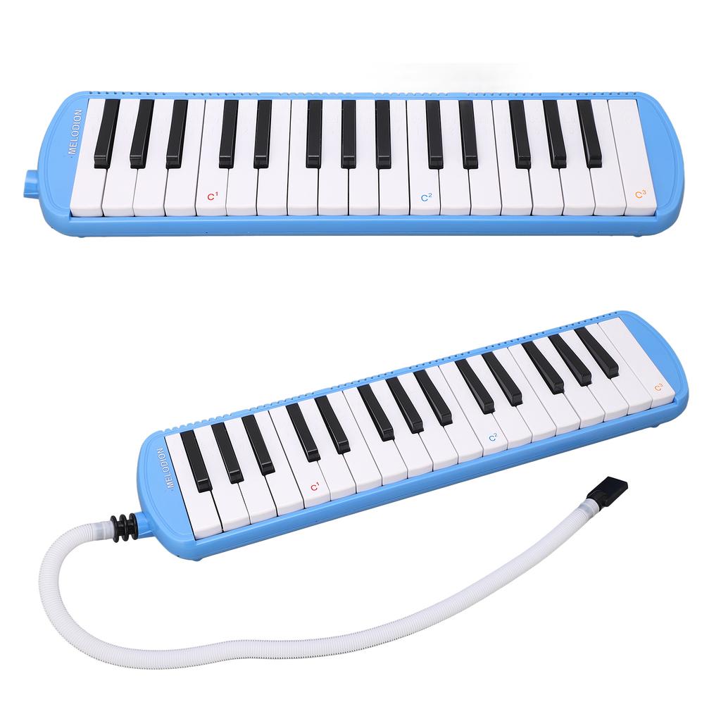 Mouth Piece Melodica Instrument with 32 Key for Begginers Musical Education InstrumentBlue