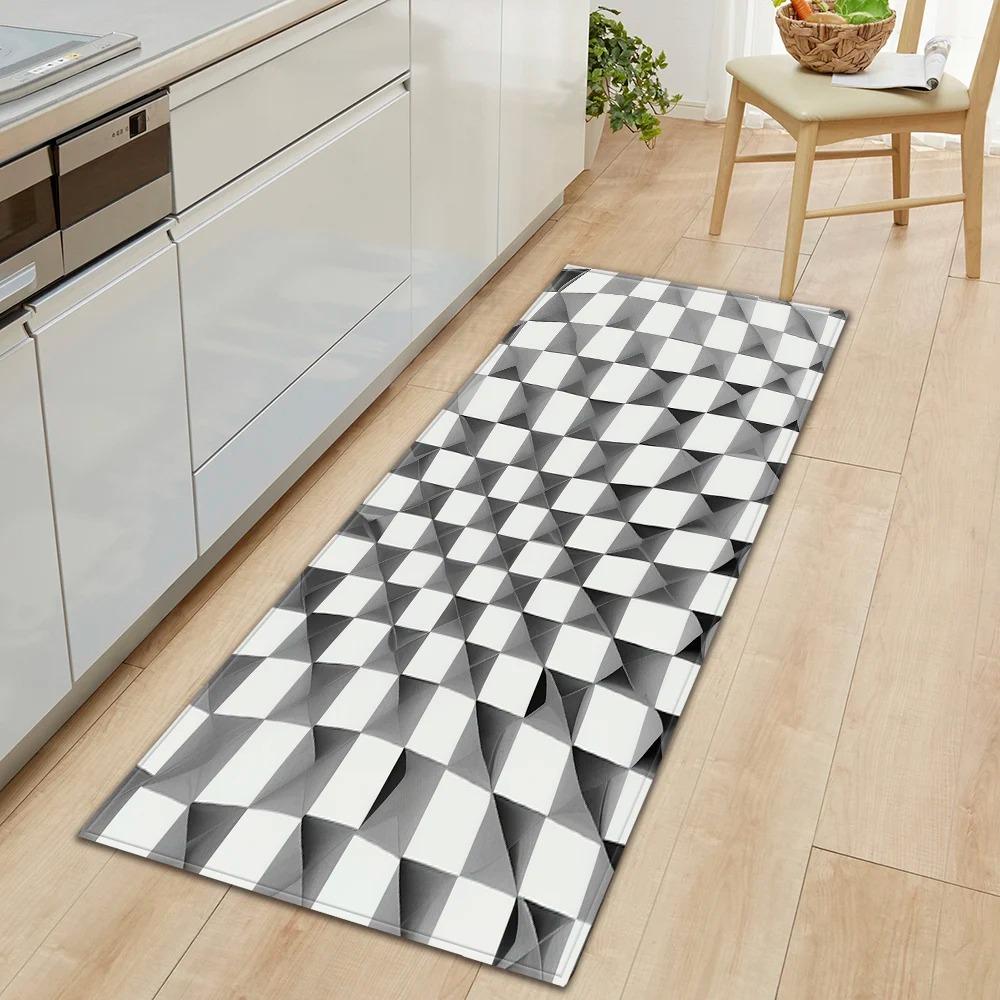 Creative Colorful Geometric Pattern Home Kitchen Floor Mat Door Front Decoration Floor Mat