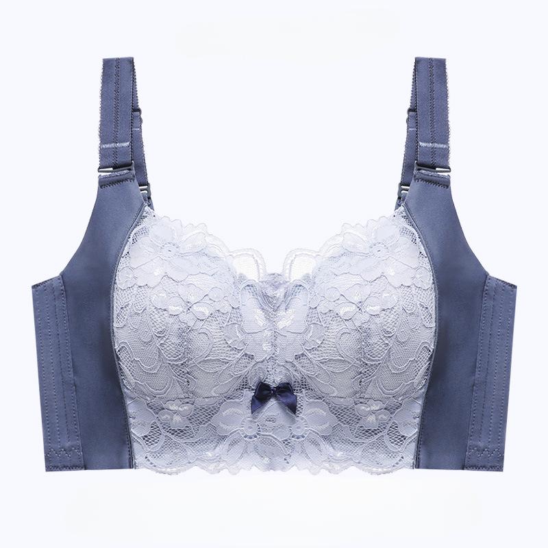 100kg Thin Large Size Underwear Large Chest Small Gathered Anti-sagging Adjustment Type Side Breast Bra