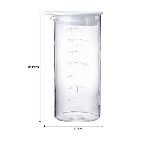 HARIO Vinegars Pickle Pot, 700ml, Pickle Storage Container, White, Made in Japan, VPP-700-W