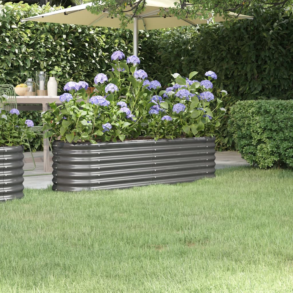 Erhöhter Pflanztrog, Pulverbeschichteter Stahl, 152X40X36 Cm