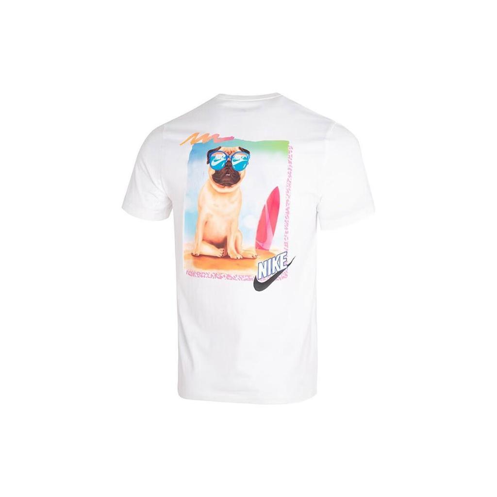 Nike T Shirts Men's White Crew Neck Moderate Straight Fit FD6637-100