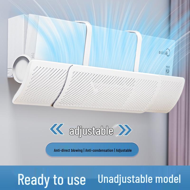 Universal Retractable Air Conditioner Deflector - No-Punch, Wall-Mount, Anti-Direct Air Flow